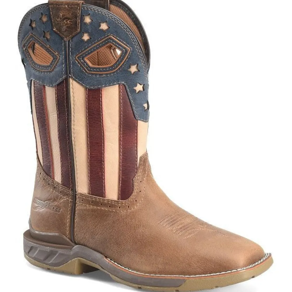 Double H Men's Phatom Rider Fortitude 11" Square Toe Western Work Boot -Brown- PH5005