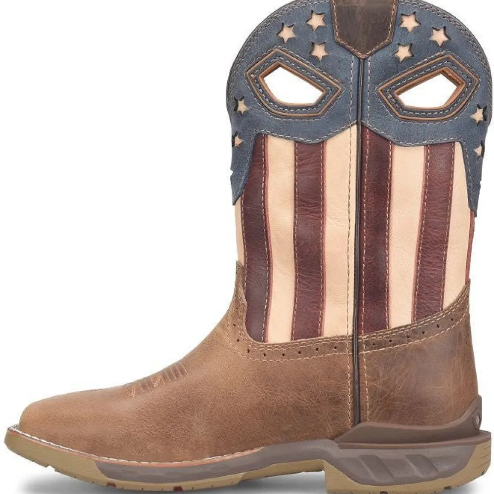 Double H Men's Phatom Rider Fortitude 11" Square Toe Western Work Boot -Brown- PH5005