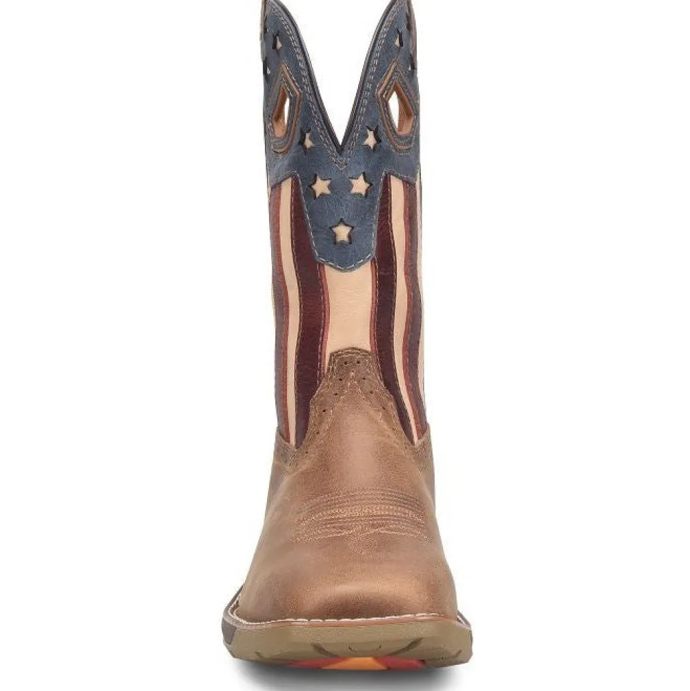 Double H Men's Phatom Rider Fortitude 11" Square Toe Western Work Boot -Brown- PH5005