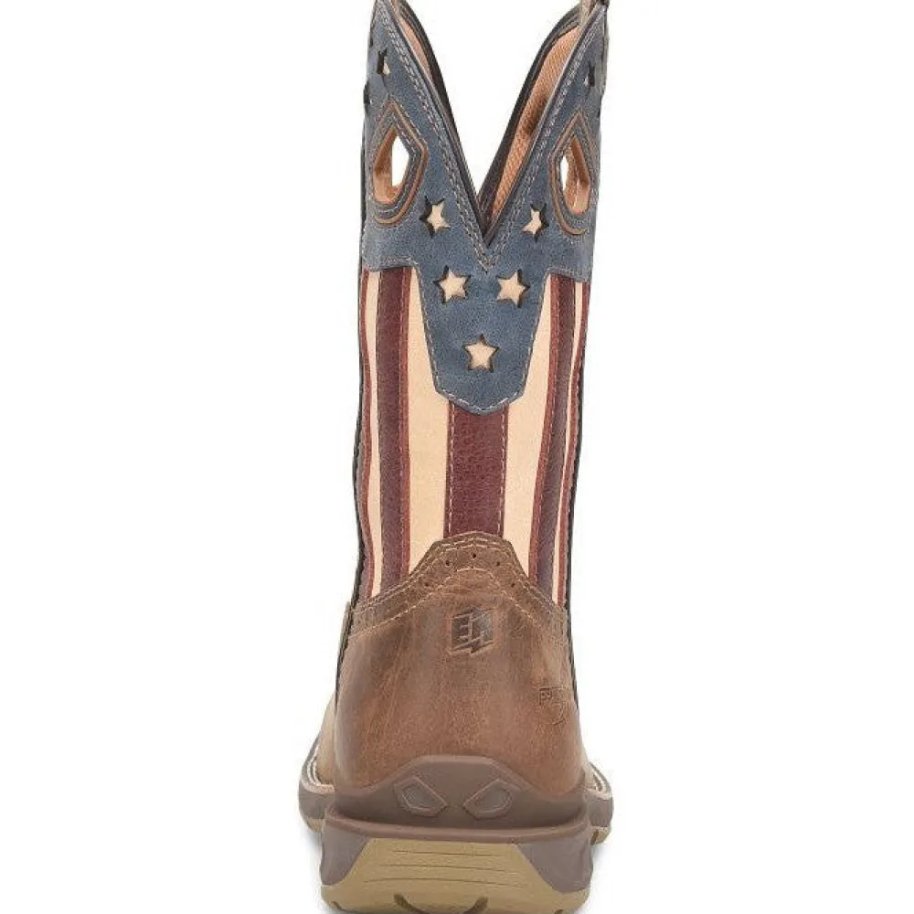 Double H Men's Phatom Rider Fortitude 11" Square Toe Western Work Boot -Brown- PH5005