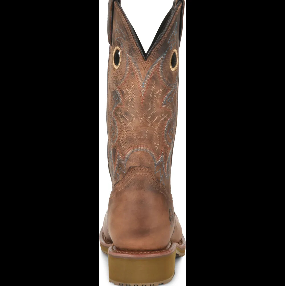 Double H Men's Roy 12" Comp Toe WP Western Work Boot - Brown - DH5246