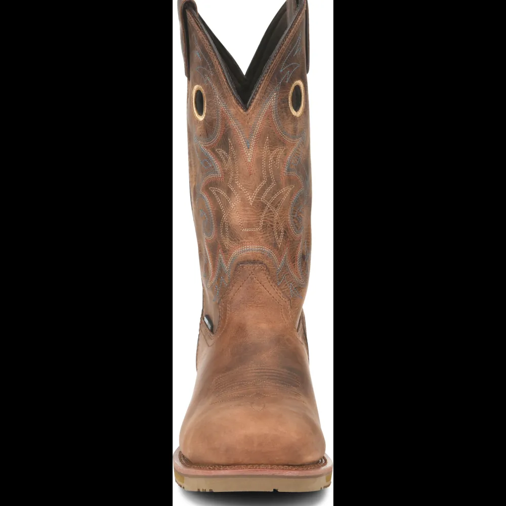 Double H Men's Roy 12" Comp Toe WP Western Work Boot - Brown - DH5246