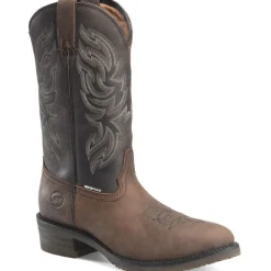 Women Double H Men's Tascosa 12" R Toe WP Western Classic Boot -Brown- DH4158