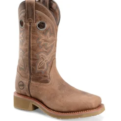 Women Double H Women's Haddie 11" Comp Toe Western Work Boot- Brown - DH2411