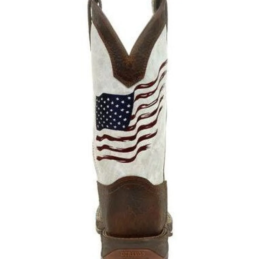 Durango Men's Rebel 12" Soft Toe Pull-On Western Classic Boot- Brown- DDB0312