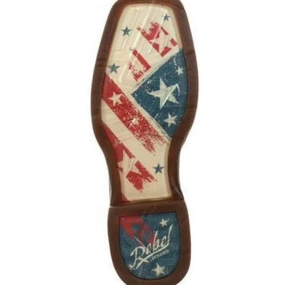 Durango Men's Rebel 12" Soft Toe Pull-On Western Classic Boot- Brown- DDB0312