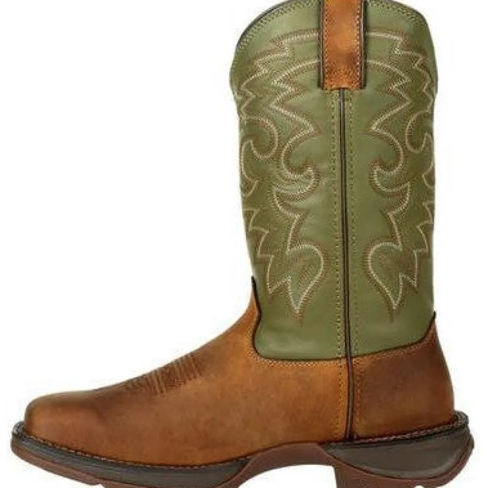 Durango Men's Rebel 12" Soft Toe Pull On Western Classic Boot- Coffee- DB5416