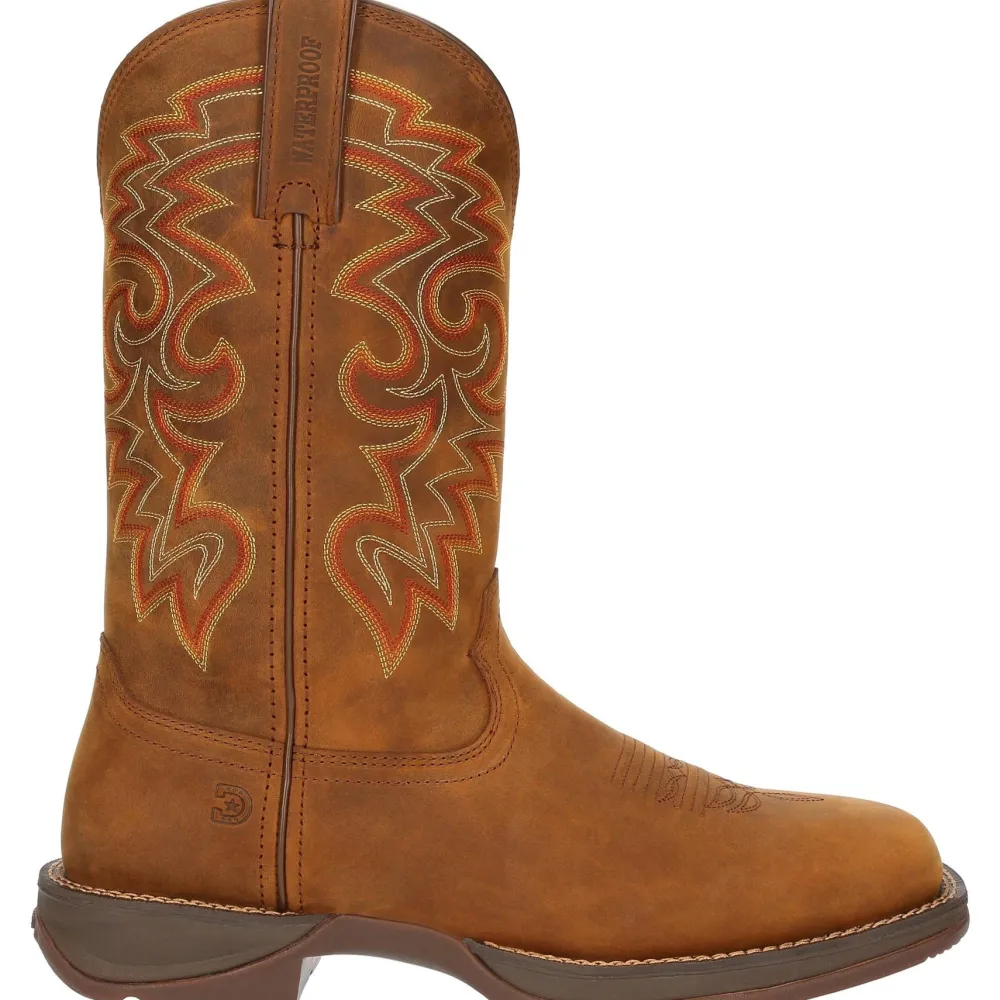 Durango Men's Rebel™ 12" Square Toe WP Western Boot - Russet - DDB0361