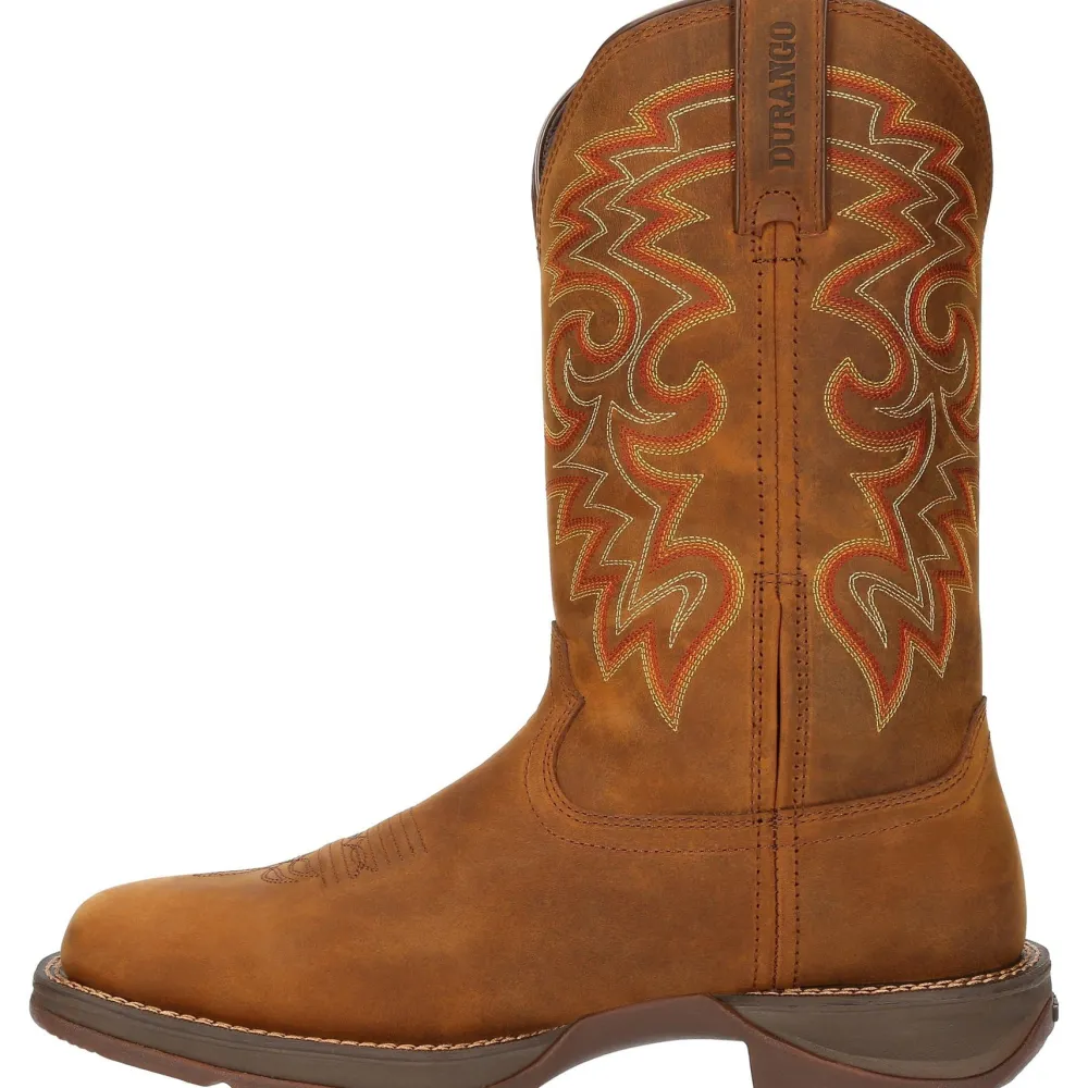 Durango Men's Rebel™ 12" Square Toe WP Western Boot - Russet - DDB0361