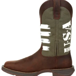 Durango Men's Rebel Army Green USA Print 12