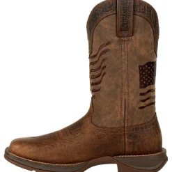 Durango Men's Rebel Distressed Flag Embroidery 12