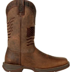 Durango Men's Rebel Distressed Flag Embroidery 12
