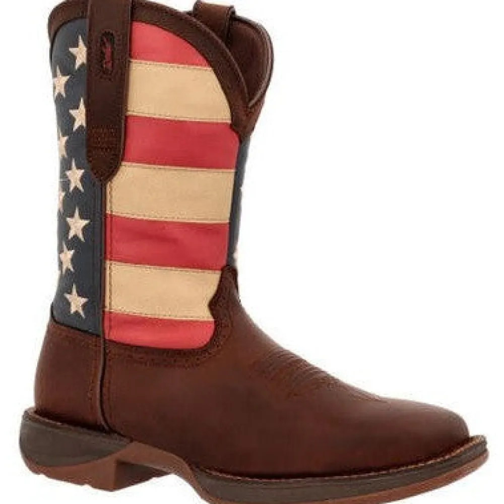 Durango Men's Rebel Patriotic 11" Soft Toe Pull On Western Classic Boot- - DB5554