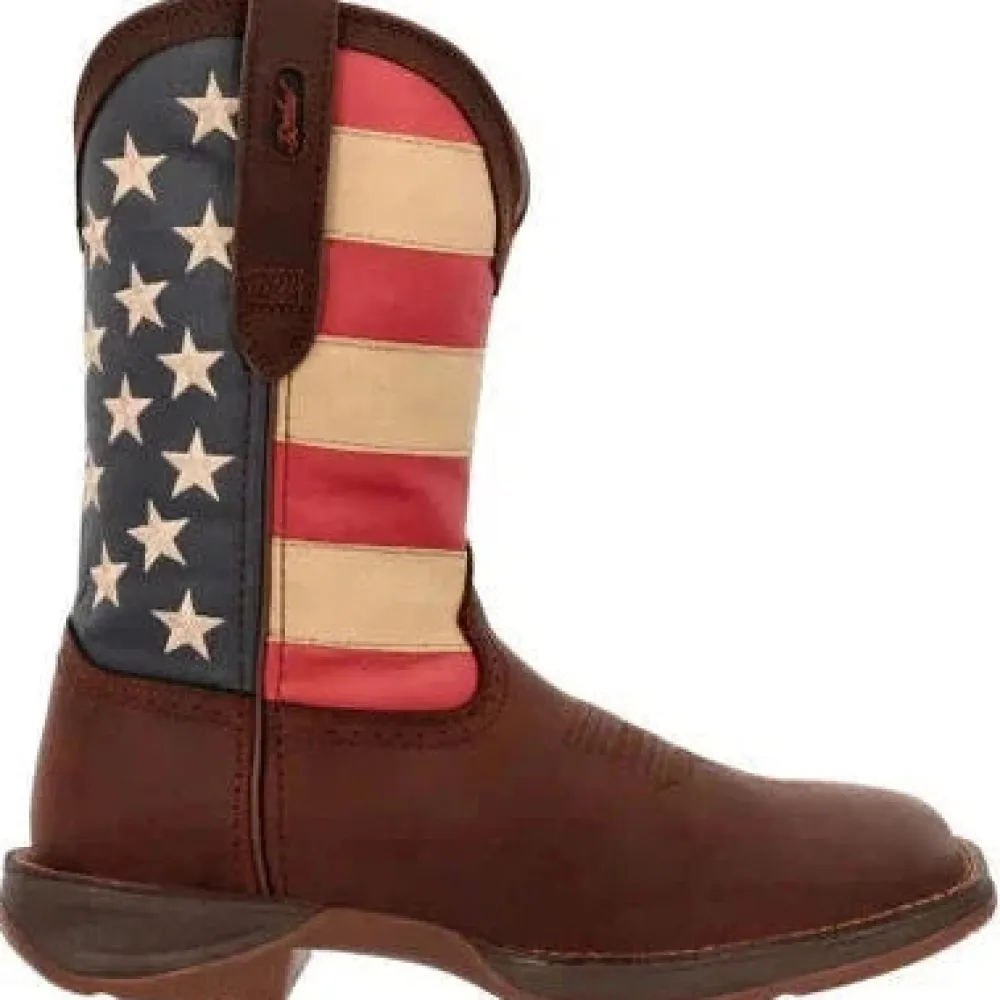Durango Men's Rebel Patriotic 11" Soft Toe Pull On Western Classic Boot- - DB5554