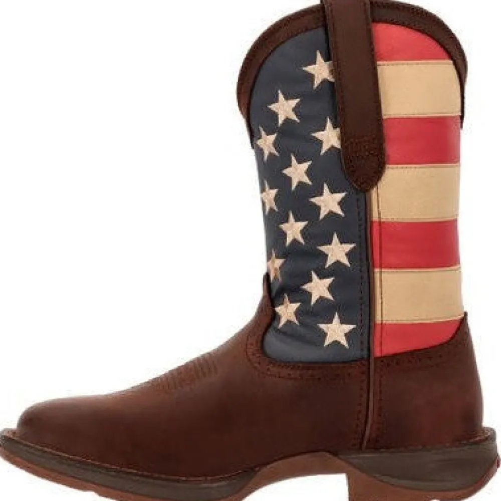 Durango Men's Rebel Patriotic 11" Soft Toe Pull On Western Classic Boot- - DB5554