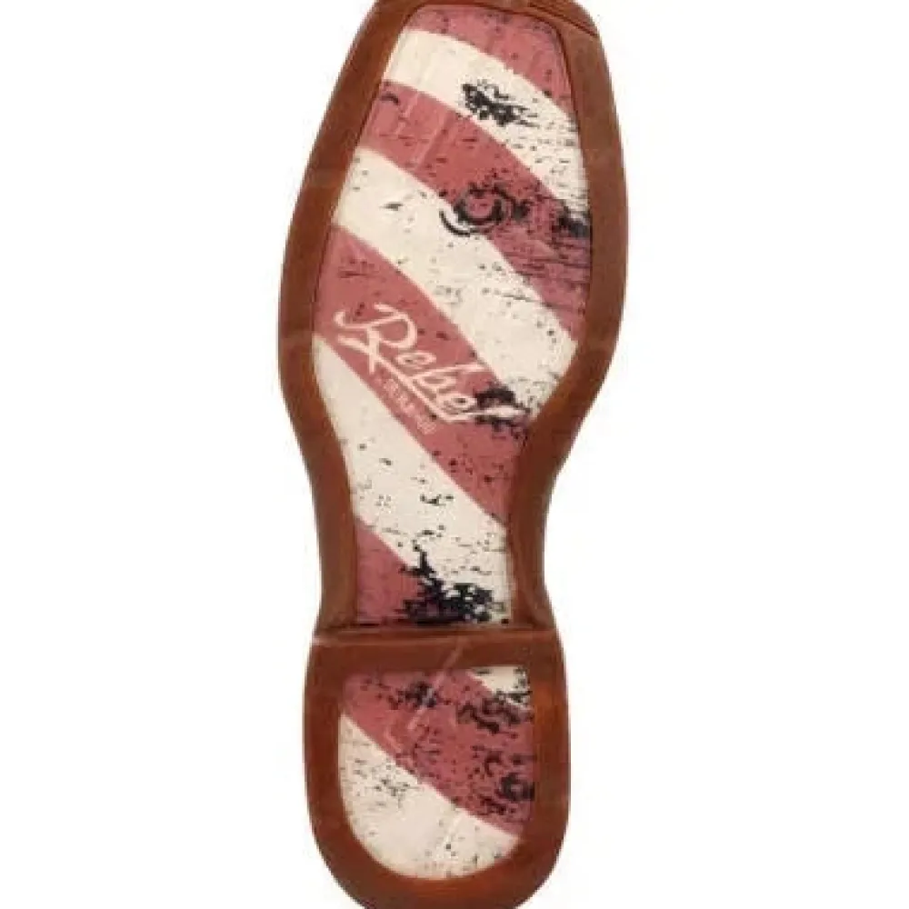Durango Men's Rebel Patriotic 11" Soft Toe Pull On Western Classic Boot- - DB5554