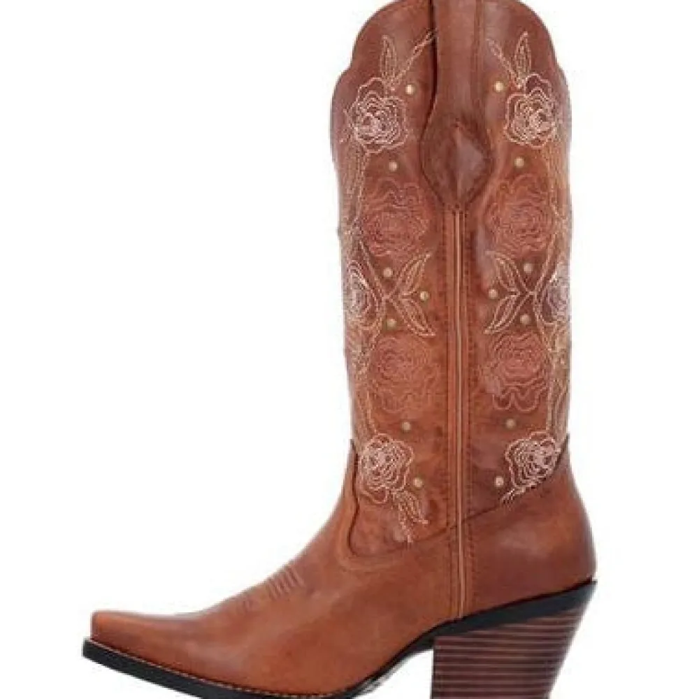Women Durango Women's Crush 13" Snip Toe Western Boot - Rosewood - DRD0453