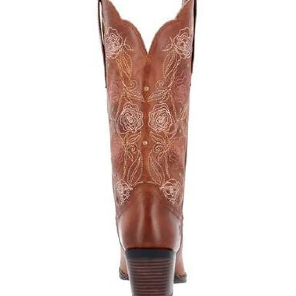 Women Durango Women's Crush 13" Snip Toe Western Boot - Rosewood - DRD0453
