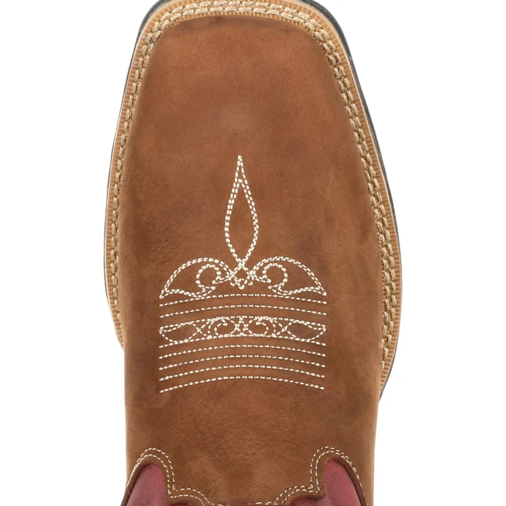 Women Durango Women's Lady Rebel 10" Sqr Toe Western Boot- Rusty Red- DRD0349