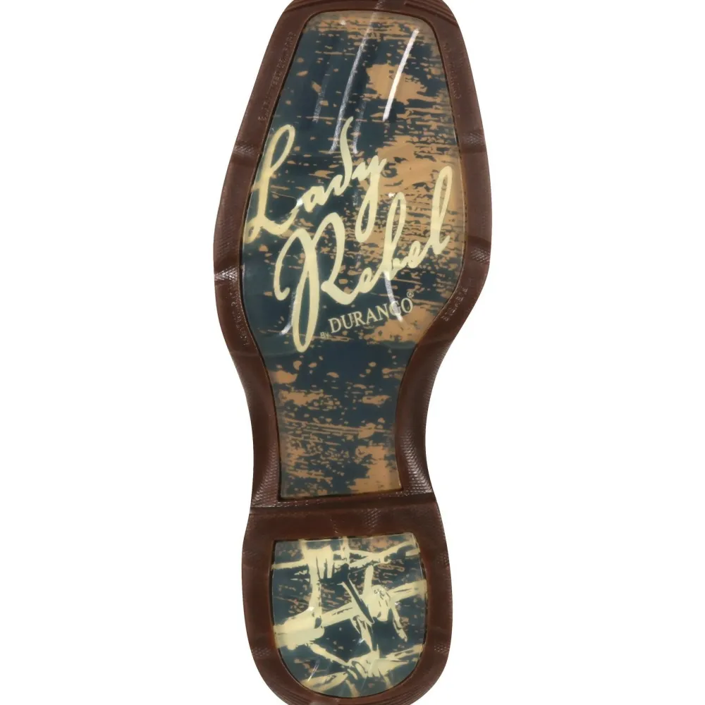 Women Durango Women's Lady Rebel Let Love Fly 10" Square Toe Western Boot