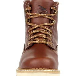 Women Georgia Men's 6" Soft Toe USA Made Wedge Work Boot - - GB00356