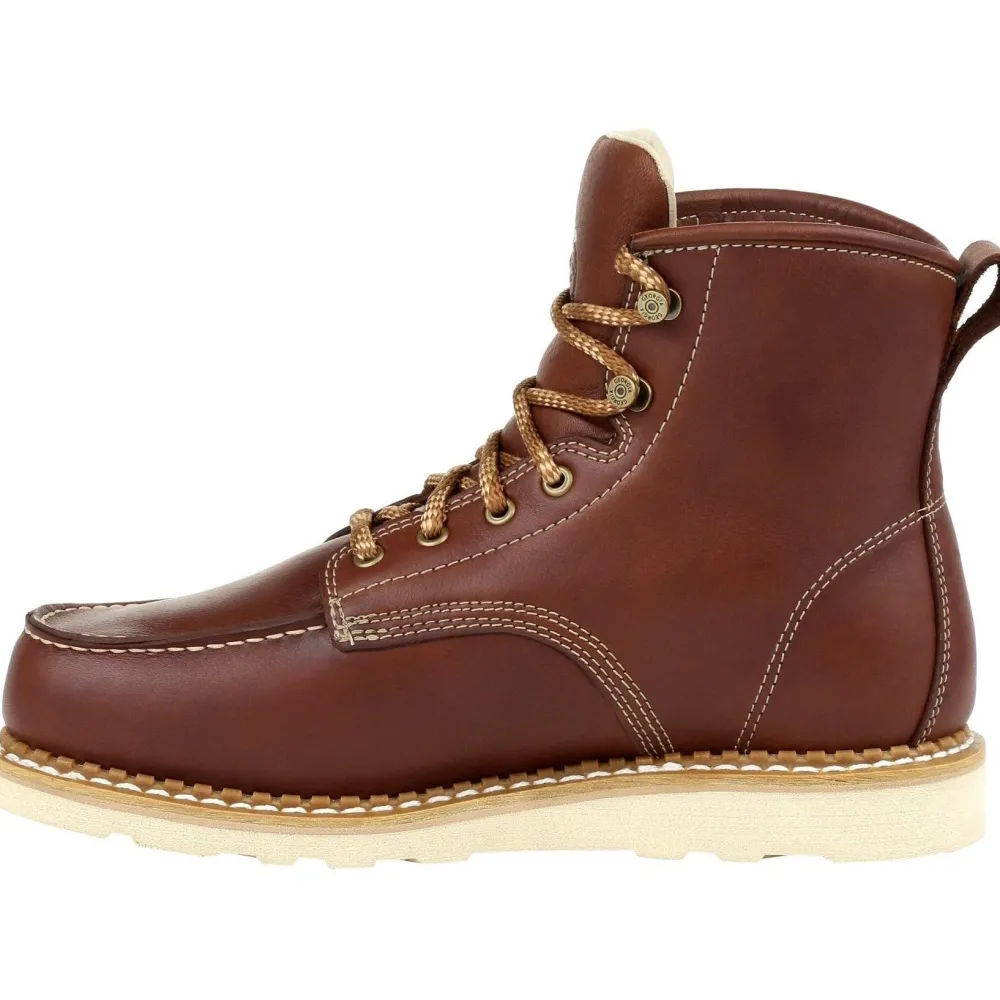 Women Georgia Men's 6" Soft Toe Wedge Moc Toe USA Made Wedge Work Boot - - GB00358