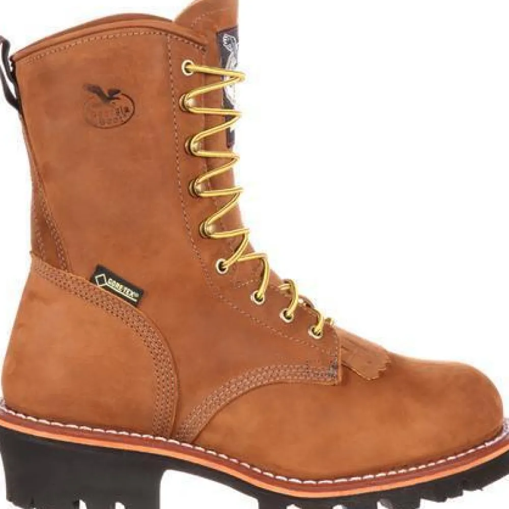 Women Georgia Men's 8" Stl Toe WP Insulated Logger Work Boot - - G9382
