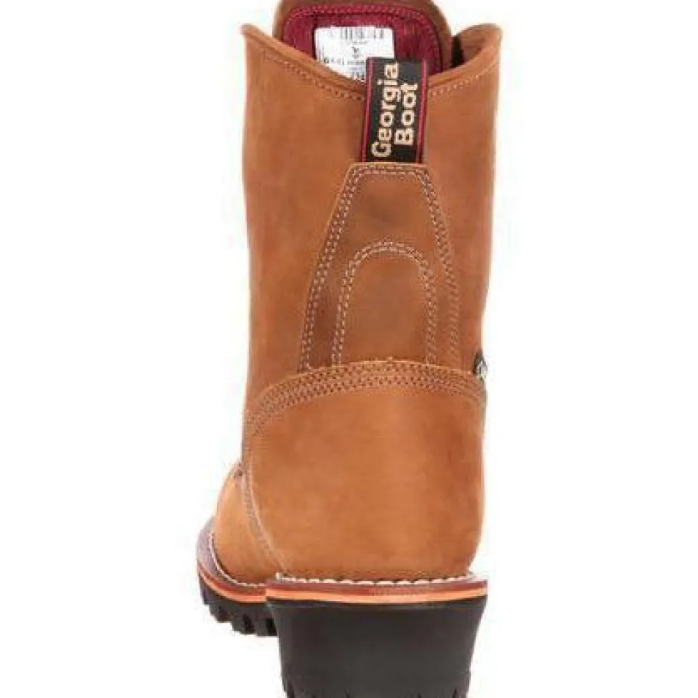 Women Georgia Men's 8" Stl Toe WP Insulated Logger Work Boot - - G9382