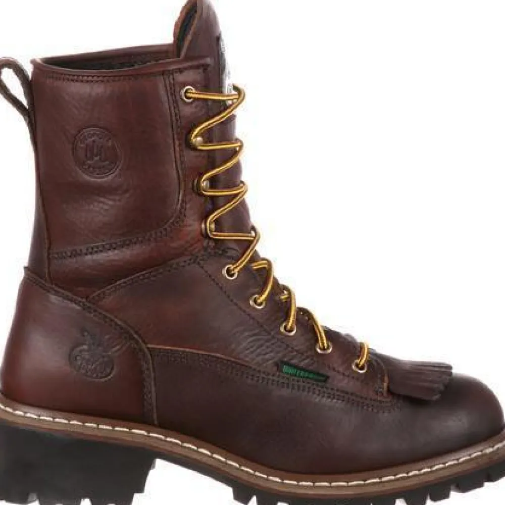 Women Georgia Men's 8" Waterproof Logger Work Boot - - G7113
