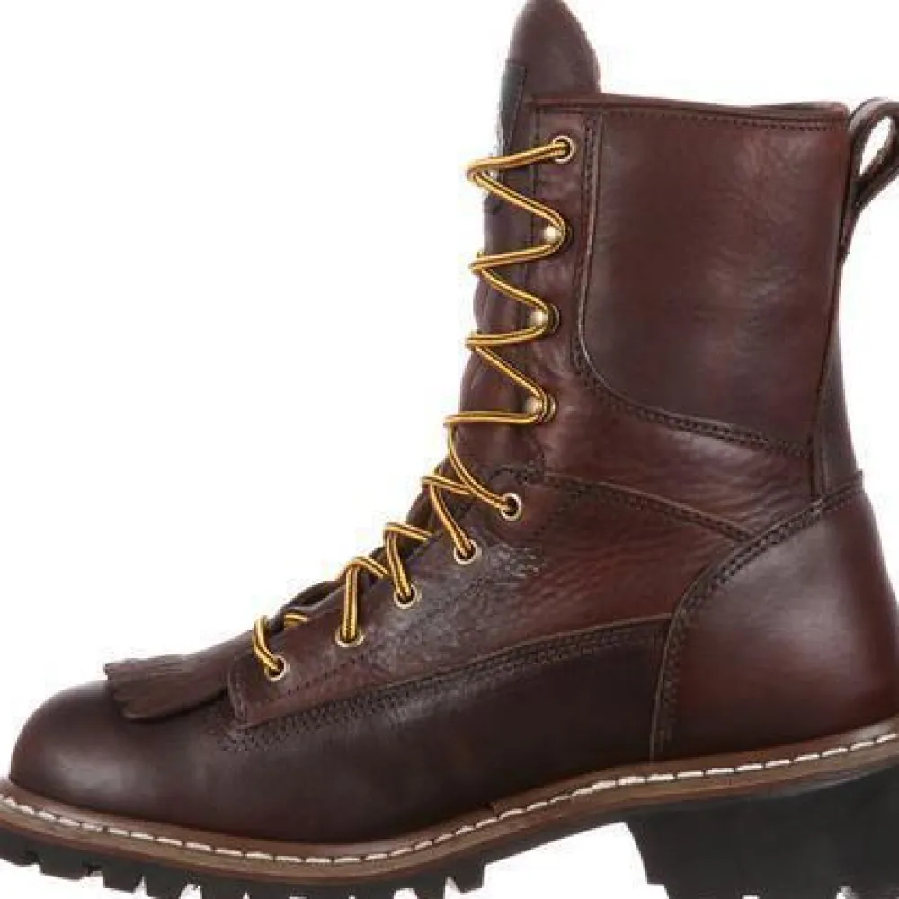 Women Georgia Men's 8" Waterproof Logger Work Boot - - G7113