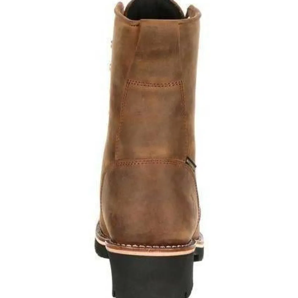 Women Georgia Men's 8" WP Steel Toe Ins. Logger Work Boot - - GB00065