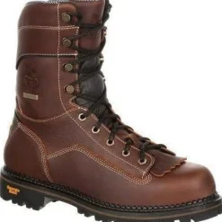 Women Georgia Men's AMP LT 9" Logger Low Heel WP Work Boot - - GB00237