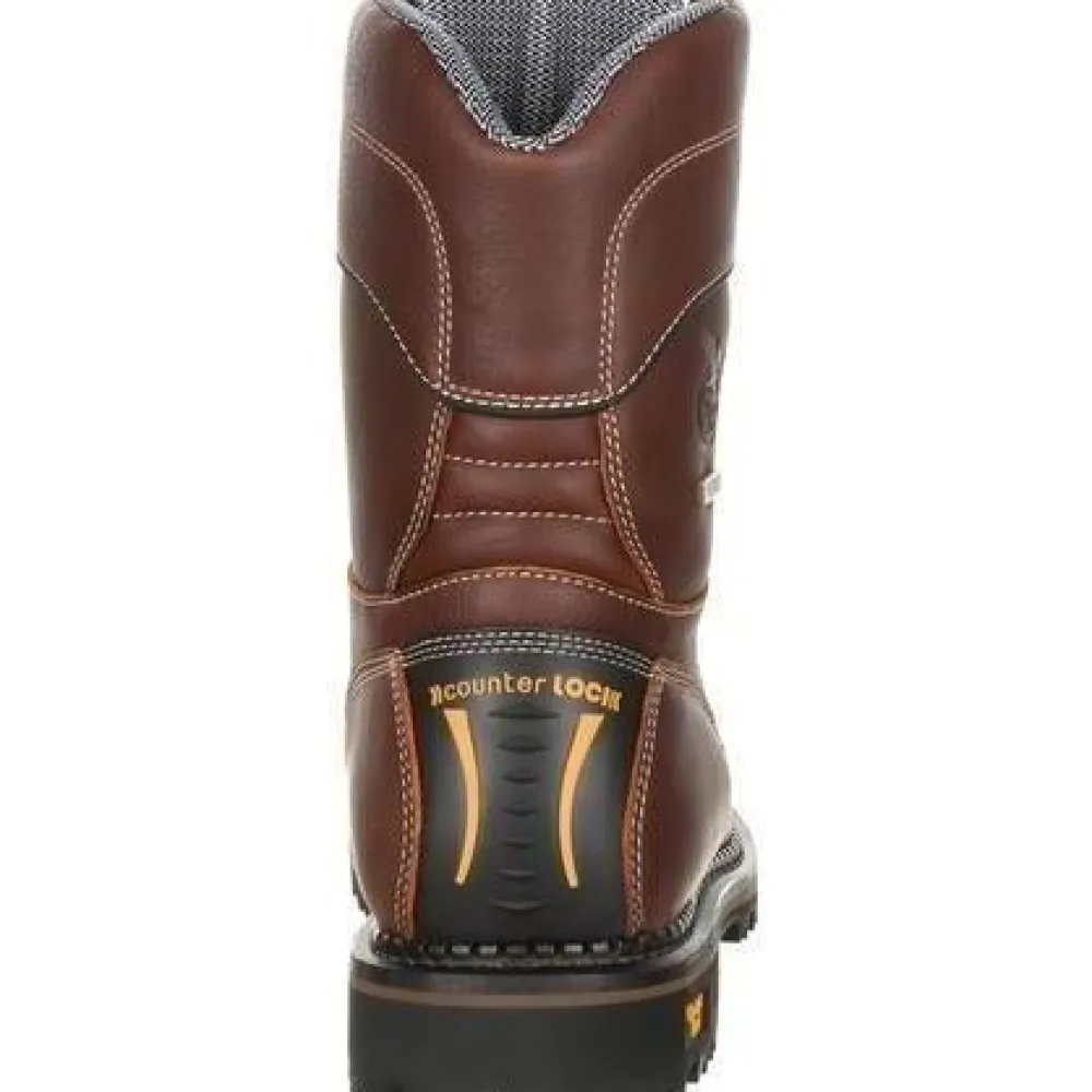 Women Georgia Men's AMP LT 9" Logger Low Heel WP Work Boot - - GB00237