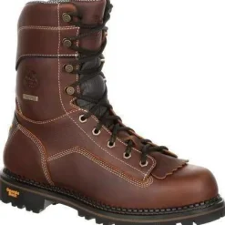 Women Georgia Men's AMP LT 9" Logger Comp Toe WP Work Boot - - GB00238