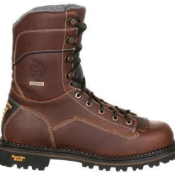 Women Georgia Men's AMP LT 9" Logger Comp Toe WP Work Boot - - GB00238