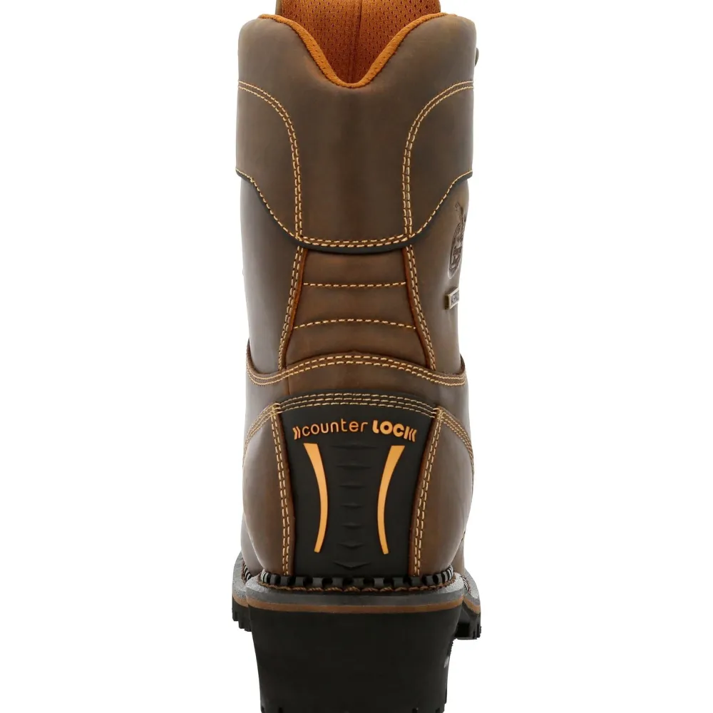Women Georgia Men's AMP LT Logger 9" Comp Toe WP 600G Ins Work Boot- GB00491