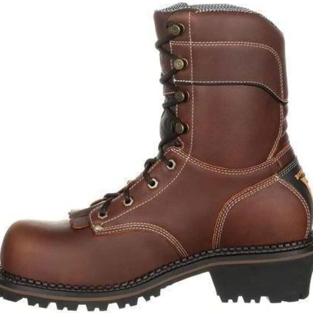 Women Georgia Men's AMP LT Logger Comp Toe WP Work Boot - - GB00236