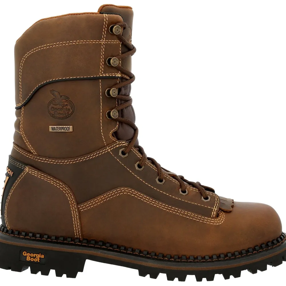 Women Georgia Men's AMP LT Low Heel Logger 9" Soft Toe WP Work Boot- GB00472