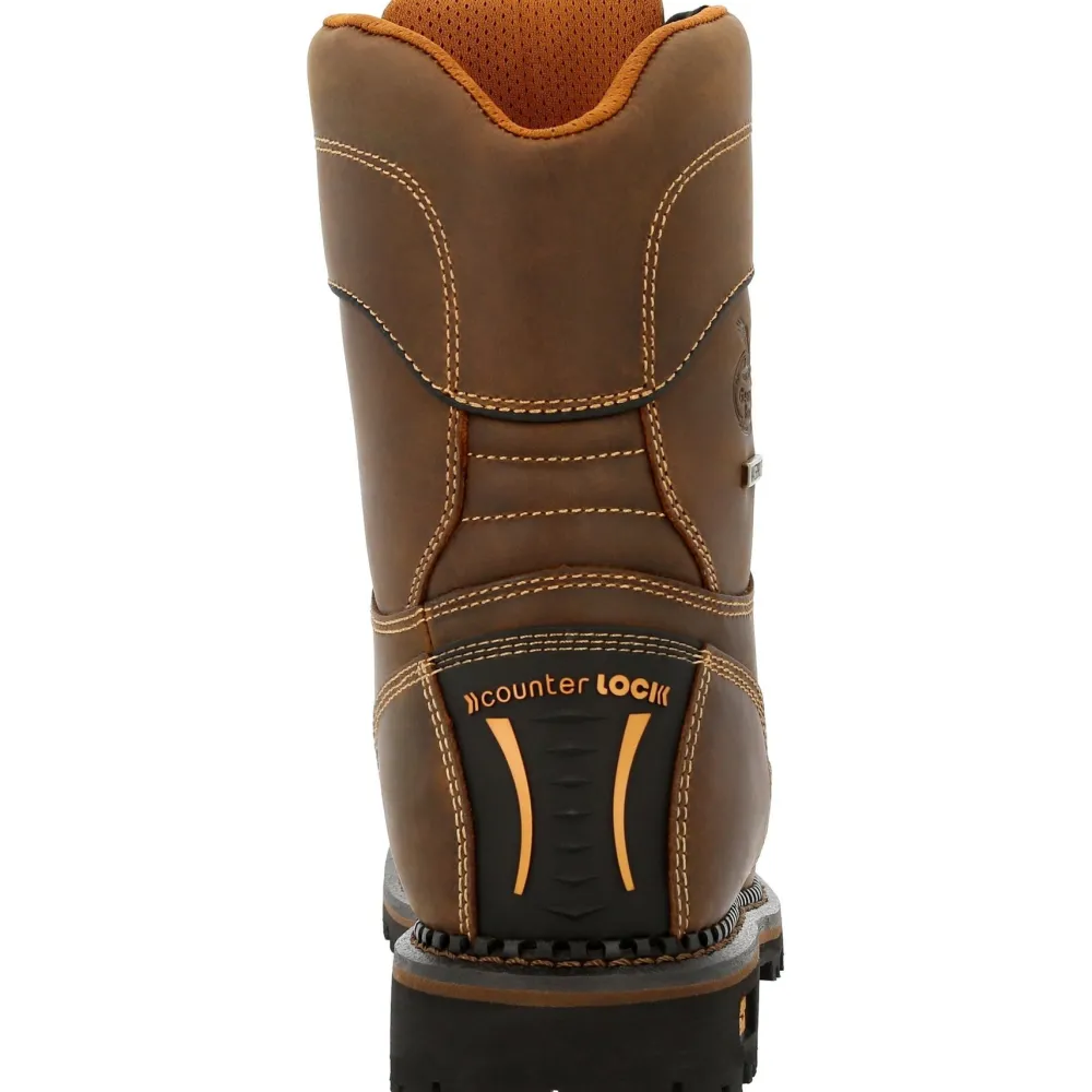 Women Georgia Men's AMP LT Low Heel Logger 9" Soft Toe WP Work Boot- GB00472
