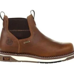 Women Georgia Men's AMP LT Wedge Chelsea Steel Toe WP Work Boot - - GB00353