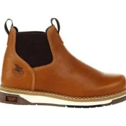Women Georgia Men's AMP LT Wedge Soft Toe Chelsea Work Boot - - GB00346
