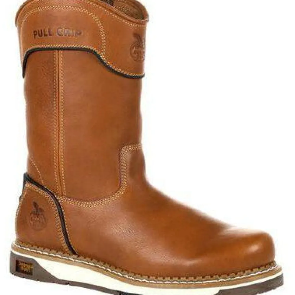 Women Georgia Men's AMP LT Wedge Pull-On Soft Toe Work Boot - - GB00349