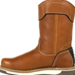 Women Georgia Men's AMP LT Wedge Pull-On Soft Toe Work Boot - - GB00349