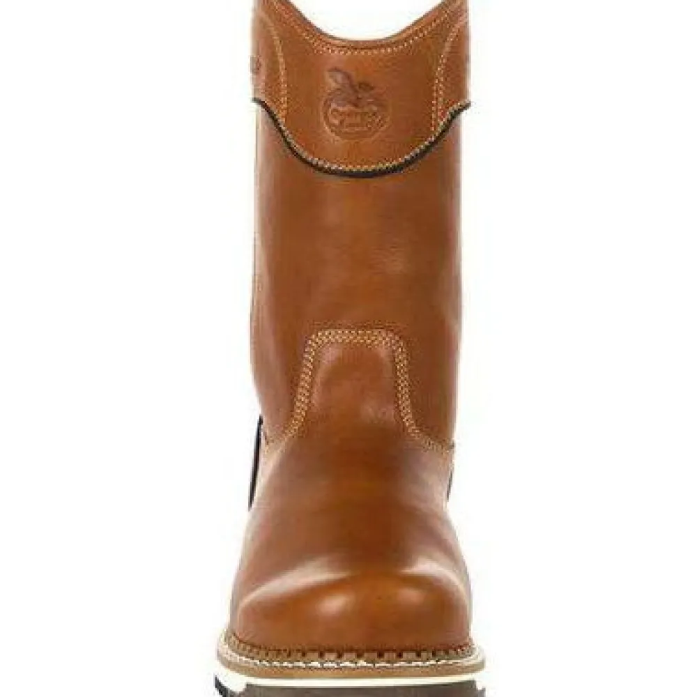 Women Georgia Men's AMP LT Wedge Pull-On Soft Toe Work Boot - - GB00349