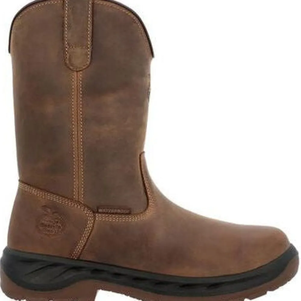 Women Georgia Men's Boot Ot 10" Waterproof Pull On Work Boot -- GB00523