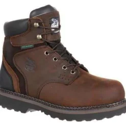 Georgia Men's Brookville 6" Stl Toe WP Work Boot - Brown - G7334