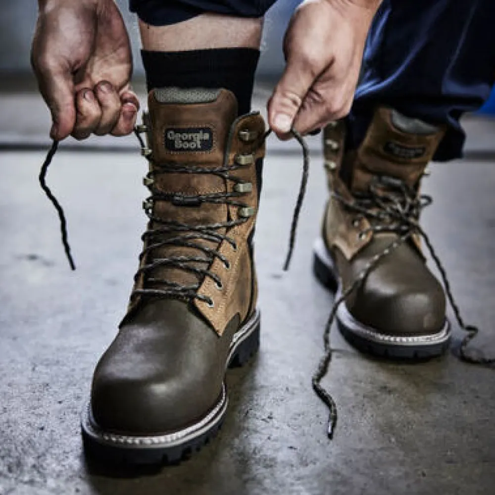 Georgia Men's Brute 8" Comp Toe WP MG Work Boot- - GB00643
