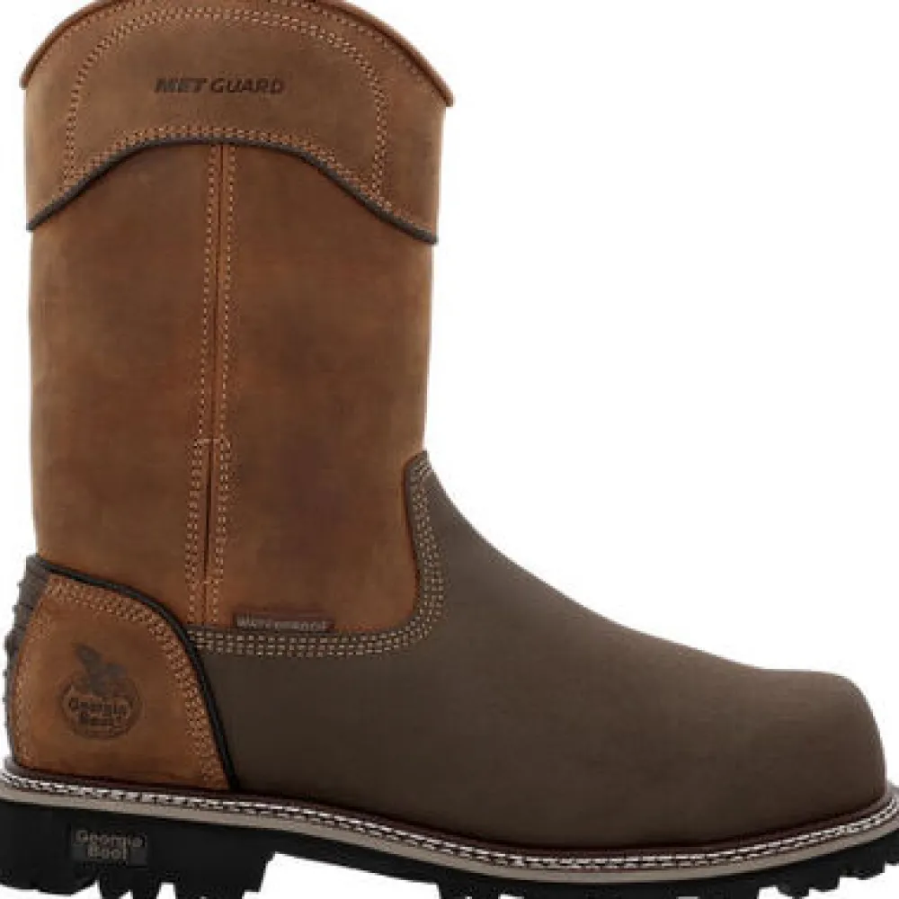 Women Georgia Men's Brute 11" Comp Toe WP MG Work Boot- - GB00644