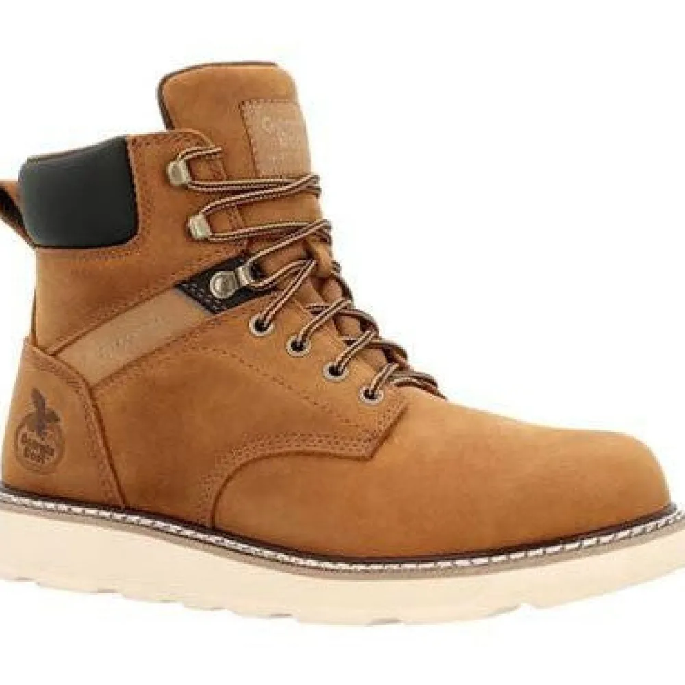 Women Georgia Men's Core 37 6" Soft Toe WP Slip Resist Wedge Work Boot -- GB00665