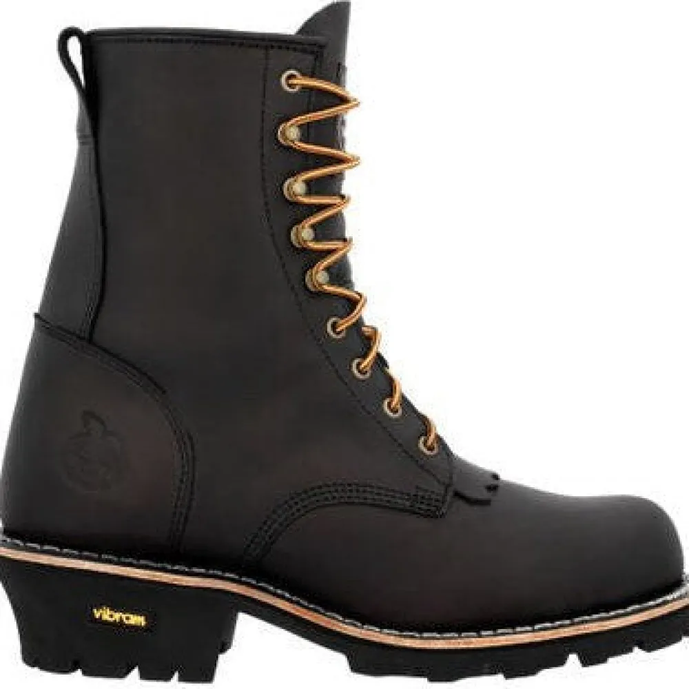 Women Georgia Men's Forestry 8" Soft Toe Logger Work Boot- - GB00648